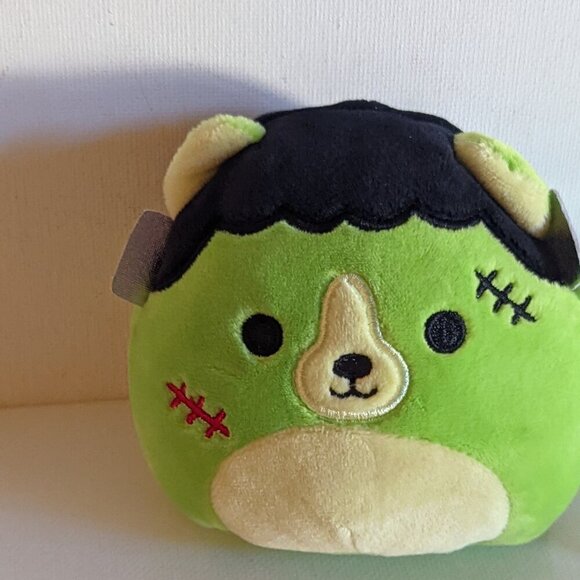 NWT 4" Len Green Frankenstein Bear Squishmallows Halloween Goth Mini Plush NEW - Picture 2 of 5